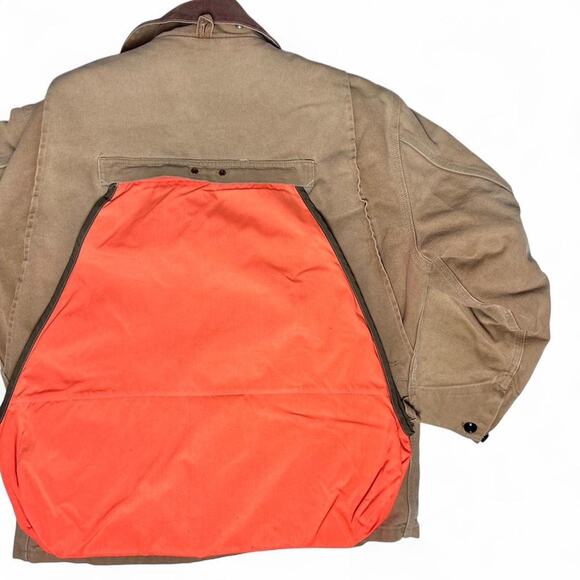 Carhartt Vintage 80s USA made Canvas Orange Blaze Hunting Jacket Barn Coat XL - Picture 7 of 8